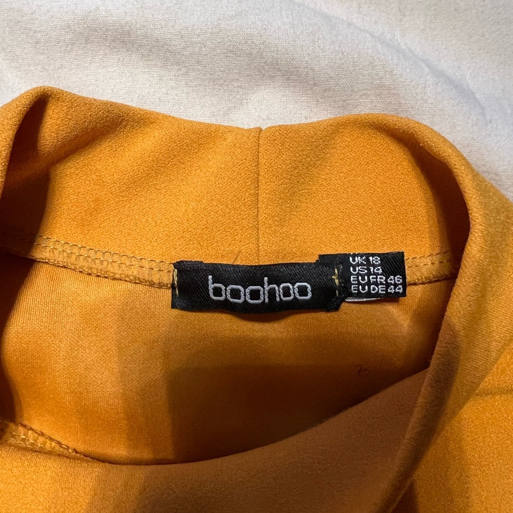 Boohoo Golden Yellow Dress